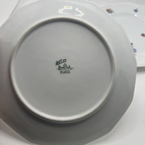 2 Rosenthal China Maria 12 Sided FLOWERS Salad / Luncheon Plates 7.75” EXCELLENT - Picture 4 of 5